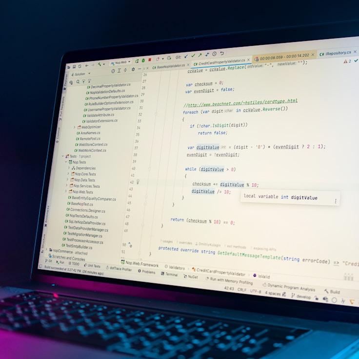 Android app development interface